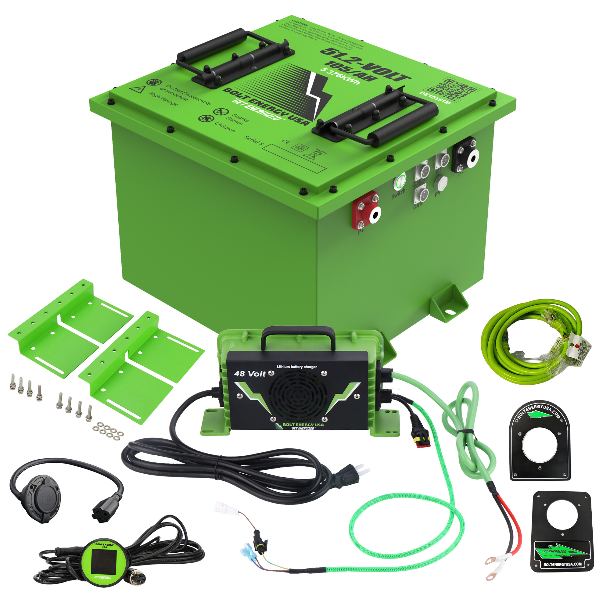 Bolt Energy 51V 105Ah Square Lithium Battery