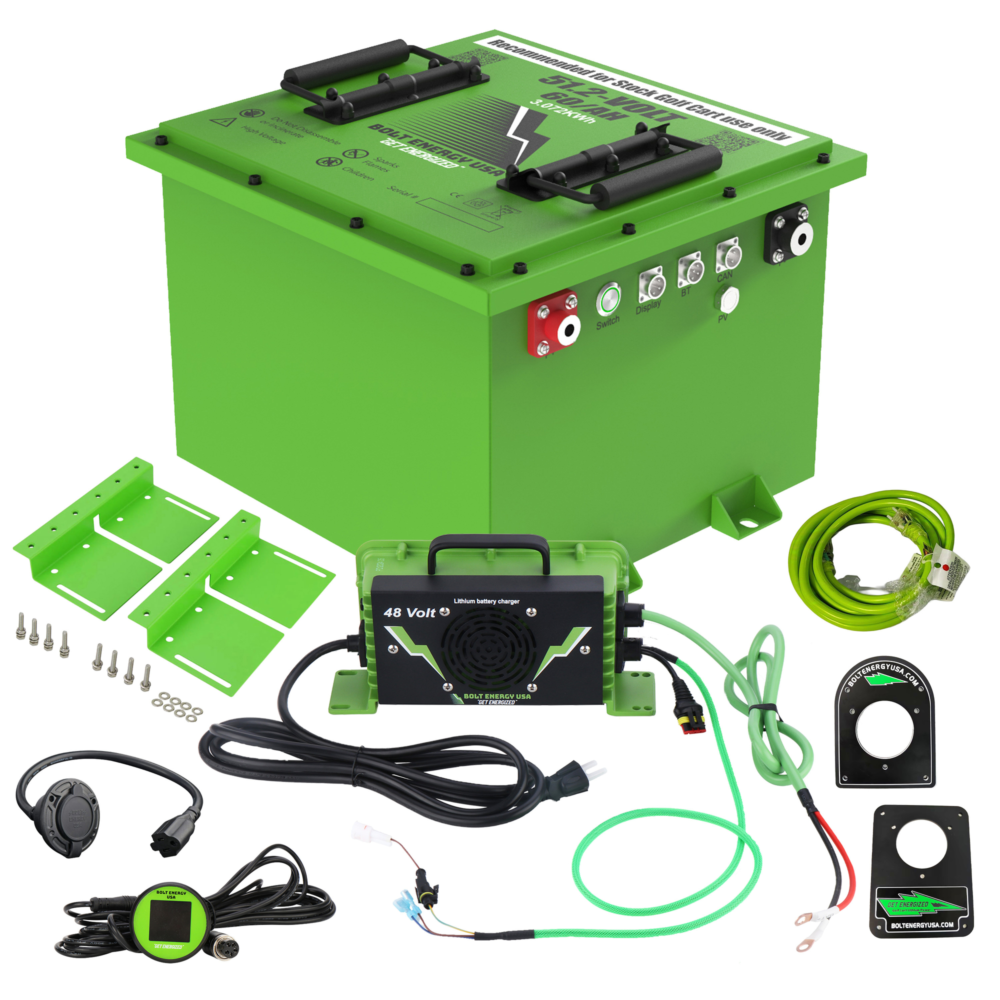 Bolt Energy 51V 60Ah Square Lithium Battery